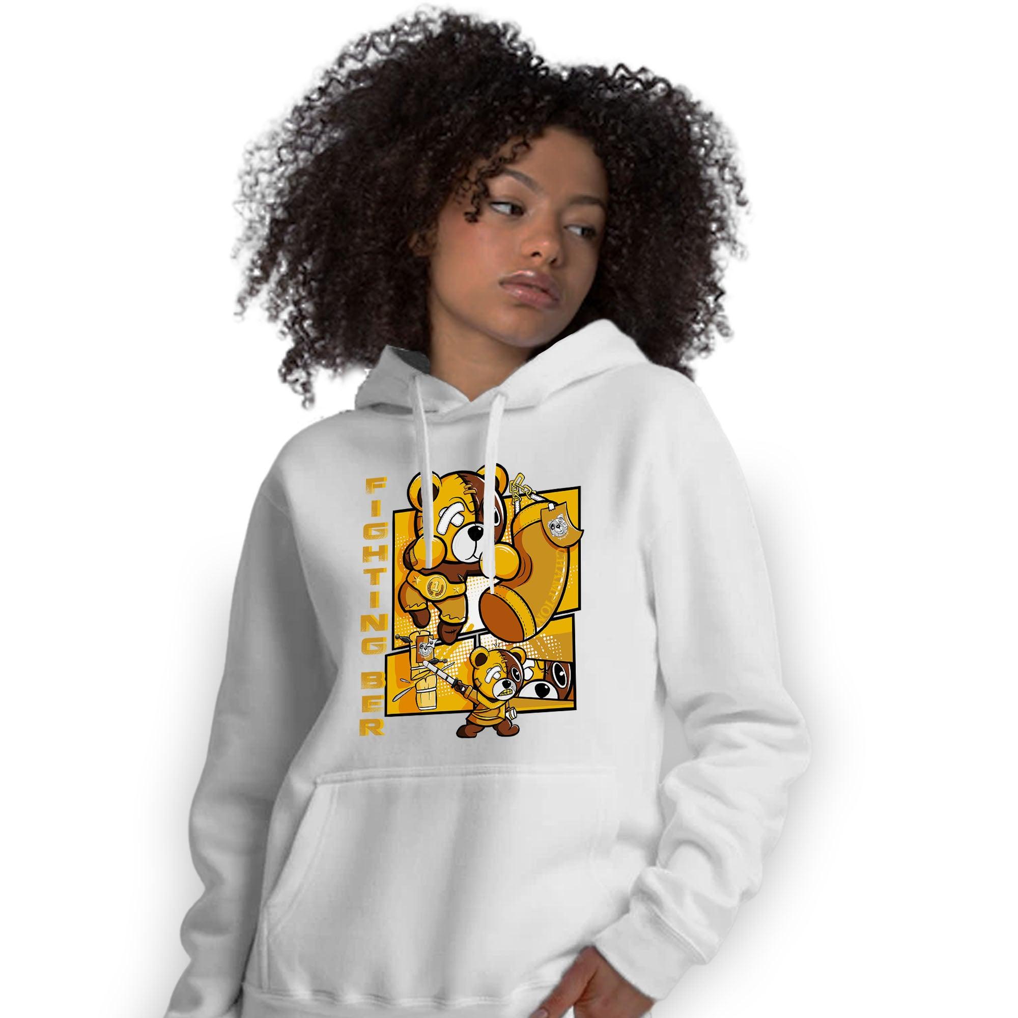 Yellow Ochre 1s Hoodie Match BER Fighting Boxing - NastyJamz
