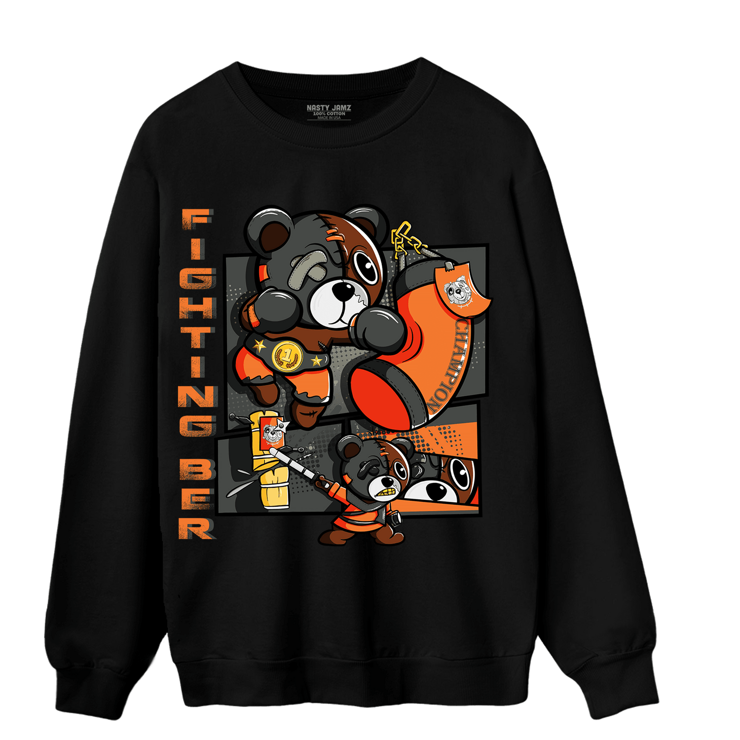 Fear Pack 3s Sweatshirt Match BER Fighting Boxing - NastyJamz