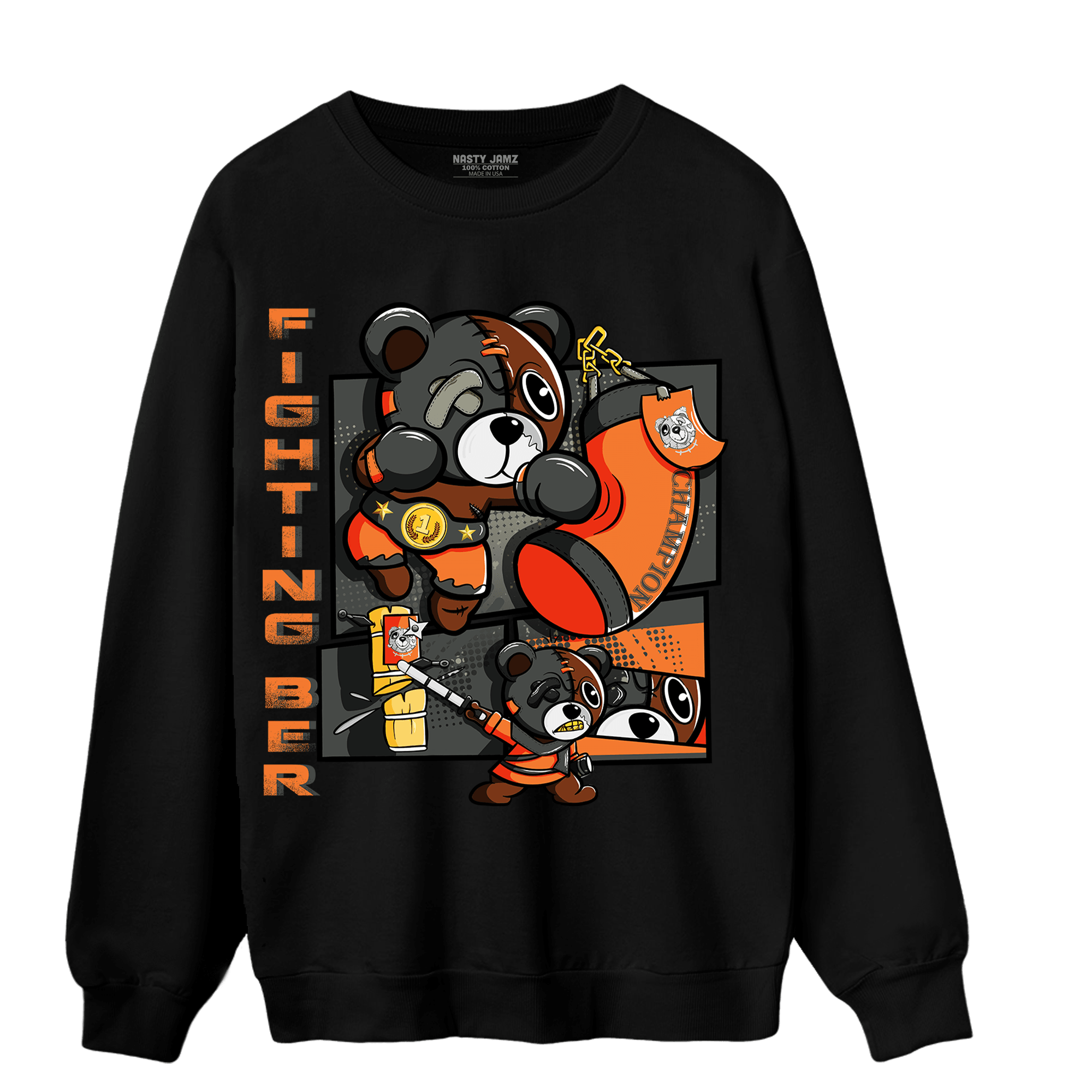 Fear Pack 3s Sweatshirt Match BER Fighting Boxing - NastyJamz