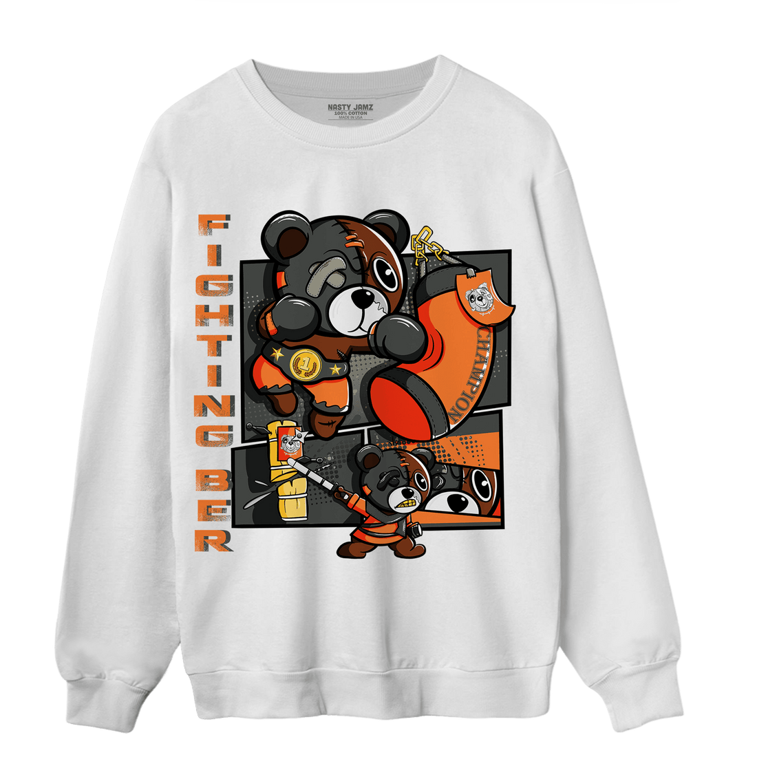 Fear Pack 3s Sweatshirt Match BER Fighting Boxing - NastyJamz