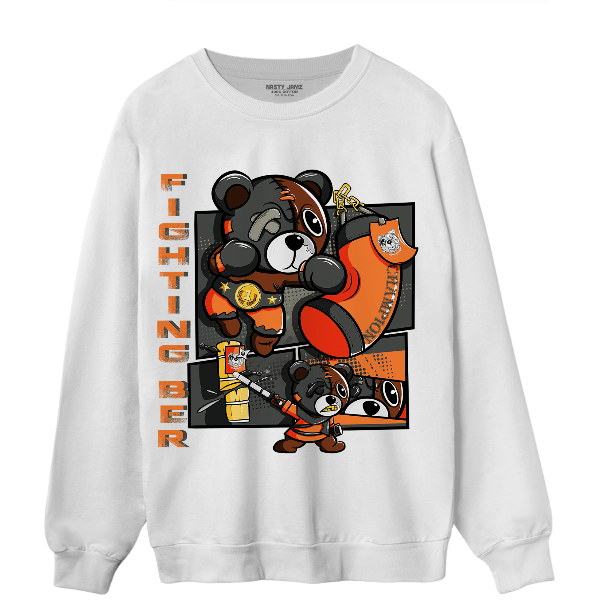 Fear Pack 3s Sweatshirt Match BER Fighting Boxing - NastyJamz