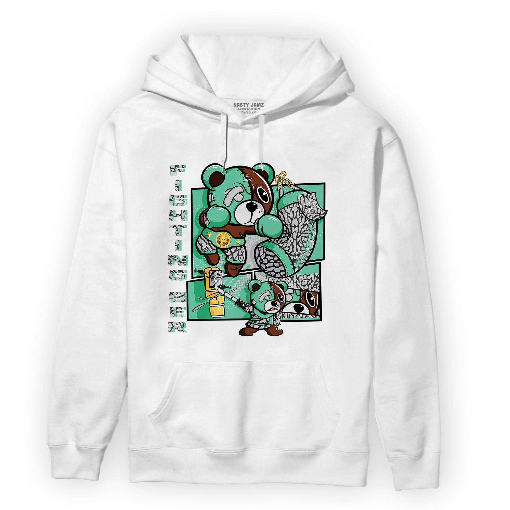 Green Glow 3s Hoodie Match BER Fighting Boxing - NastyJamz