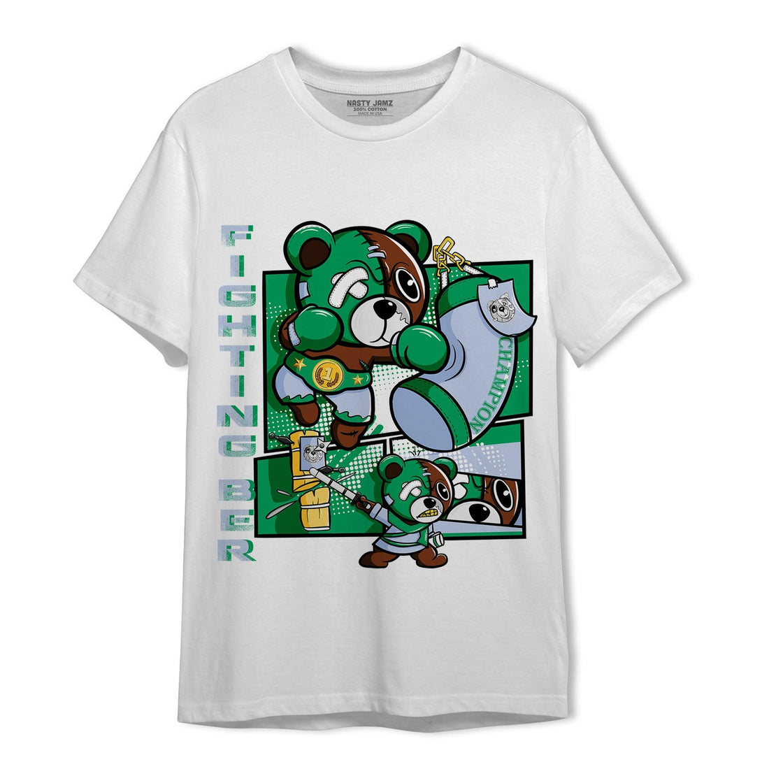 Lucky Green 5s T Shirt Match BER Fighting Boxing - NastyJamz