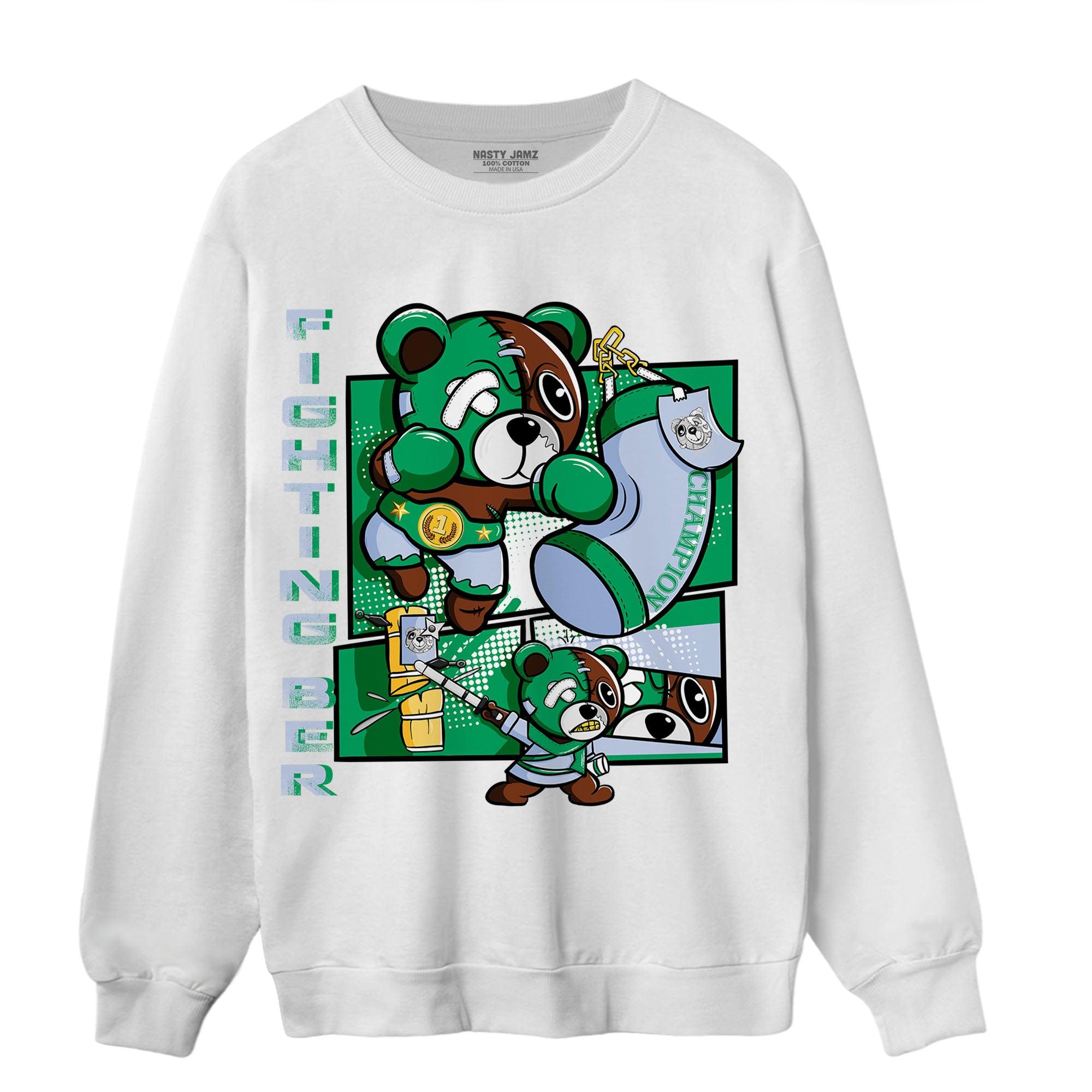 Lucky Green 5s Sweatshirt Match BER Fighting Boxing - NastyJamz