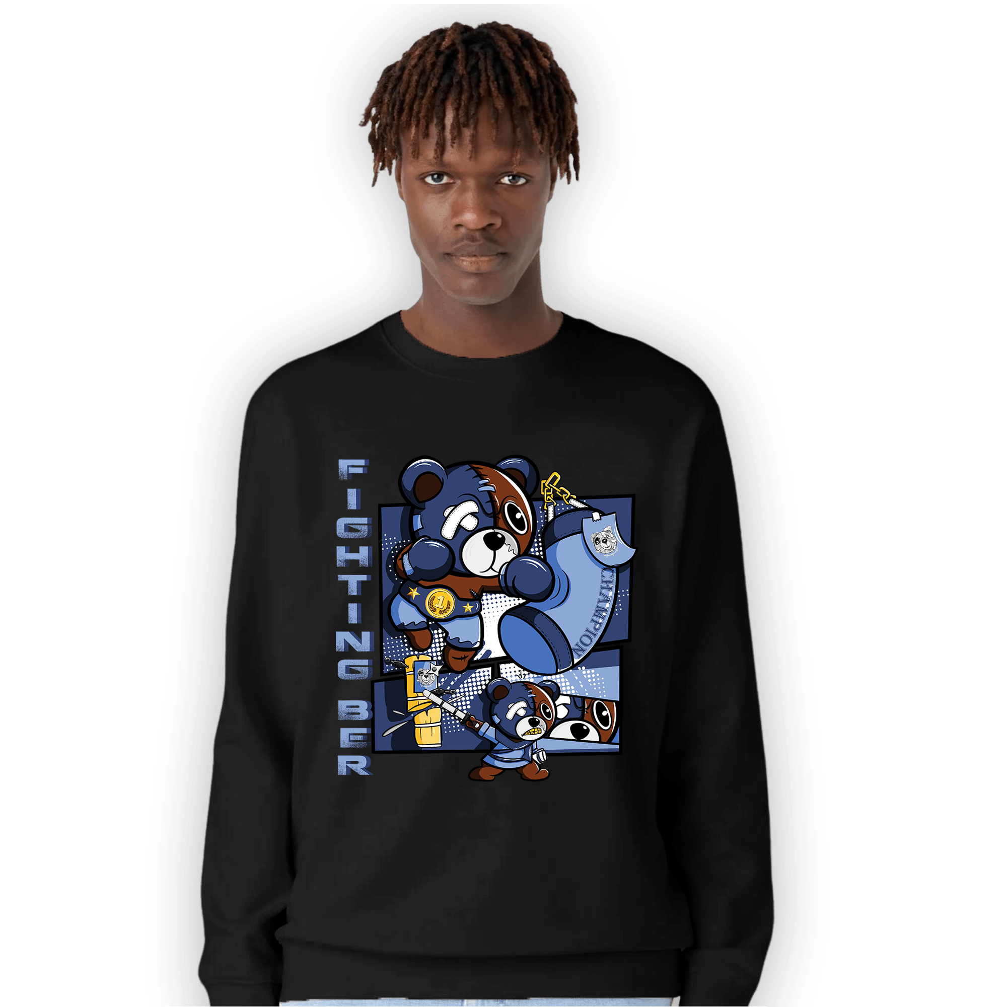 Midnight Navy 5s Sweatshirt Match BER Fighting Boxing - NastyJamz