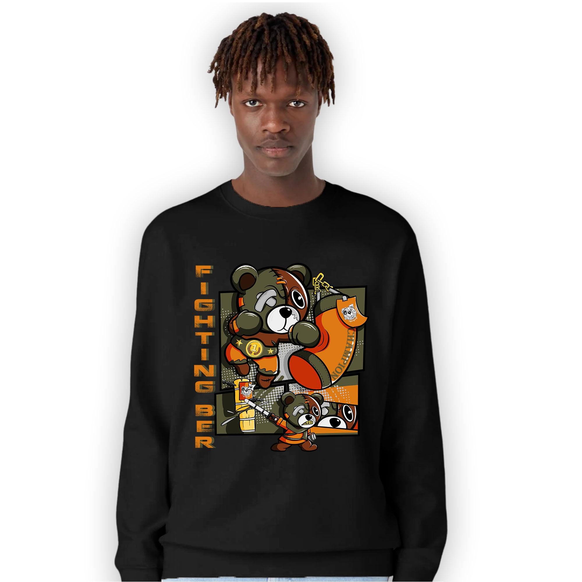 Olive 5s Sweatshirt Match BER Fighting Boxing - NastyJamz