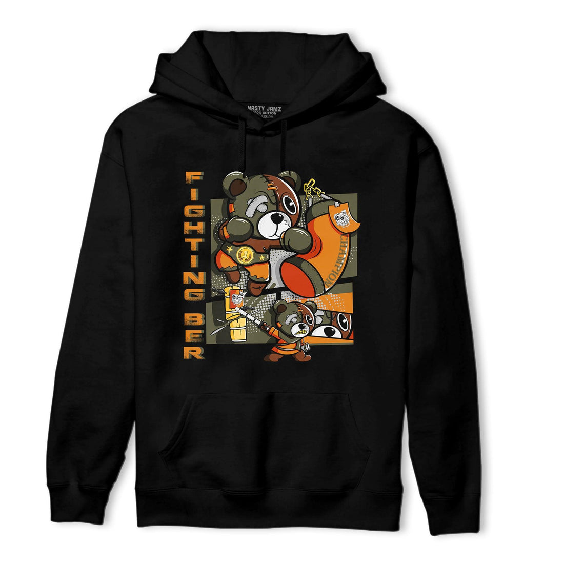 Olive 5s Hoodie Match BER Fighting Boxing - NastyJamz