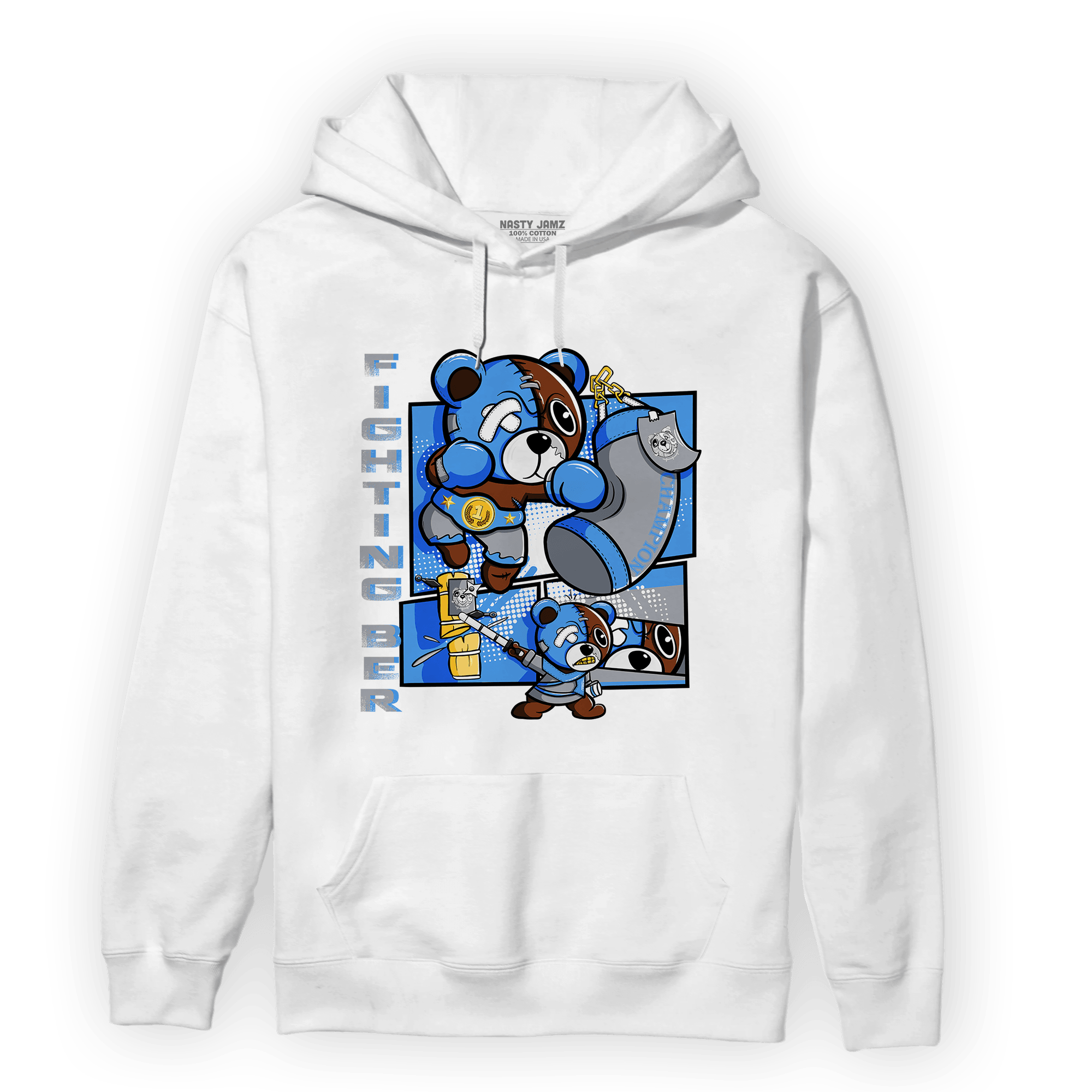 University Blue 5s Hoodie Match BER Fighting Boxing - NastyJamz