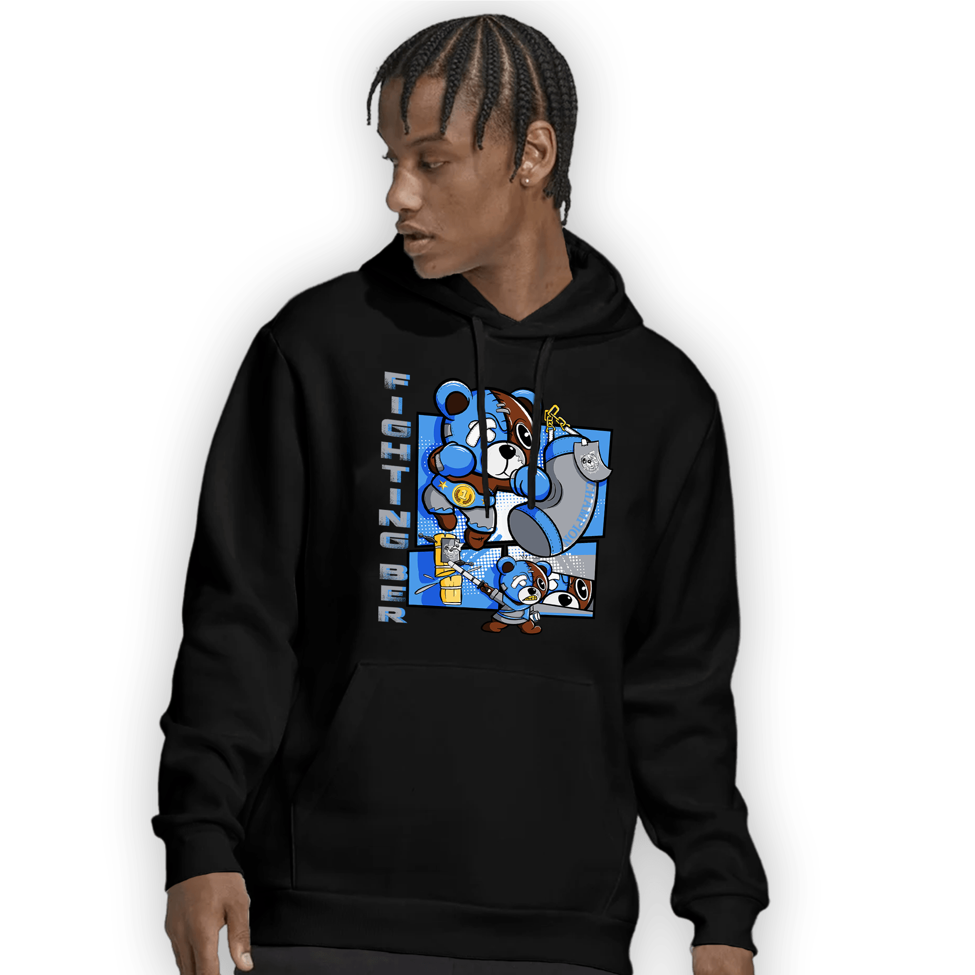 University Blue 5s Hoodie Match BER Fighting Boxing - NastyJamz