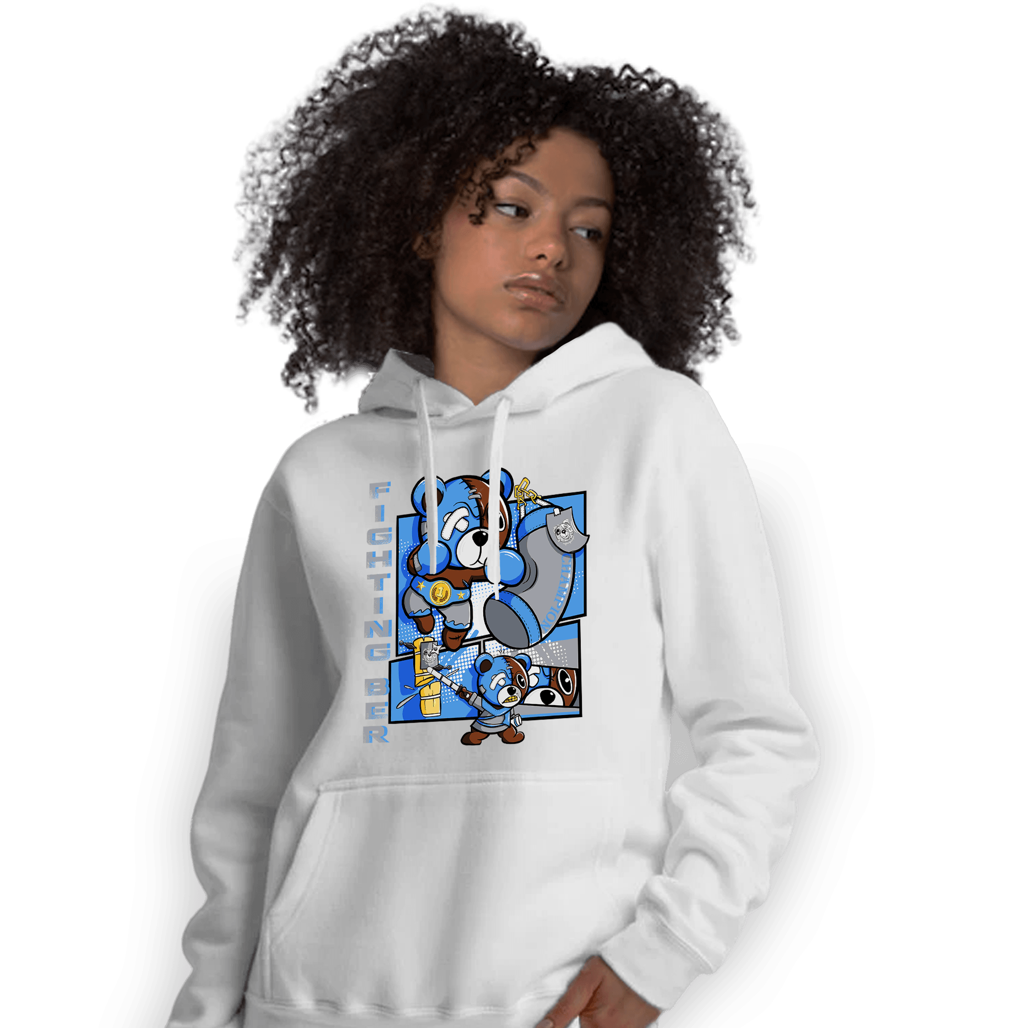 University Blue 5s Hoodie Match BER Fighting Boxing - NastyJamz