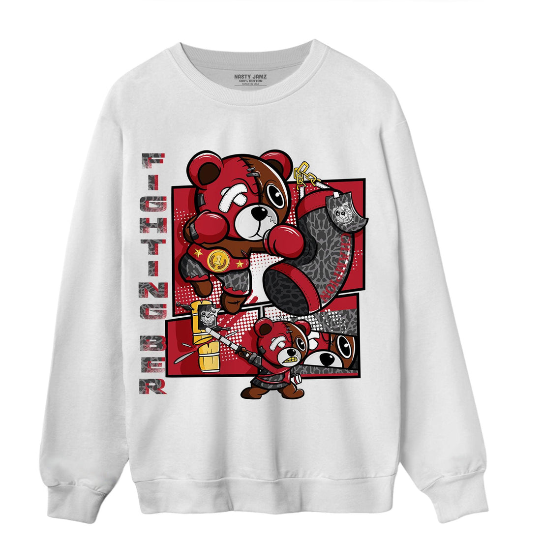 Spizike Low Bred Sweatshirt Match BER Fighting Boxing - NastyJamz
