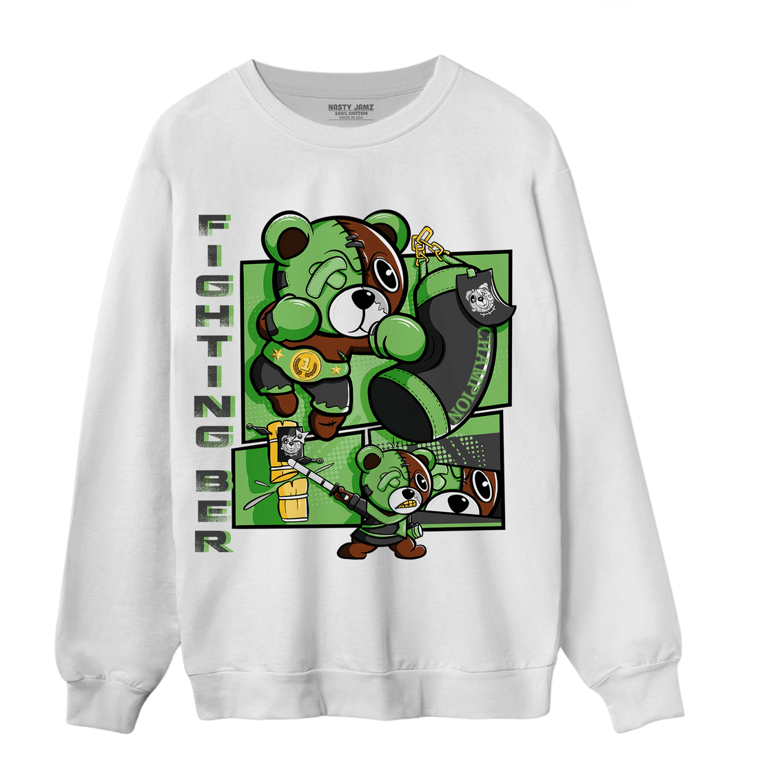SB Dunk Buttercup Sweatshirt Match BER Fighting Boxing - NastyJamz