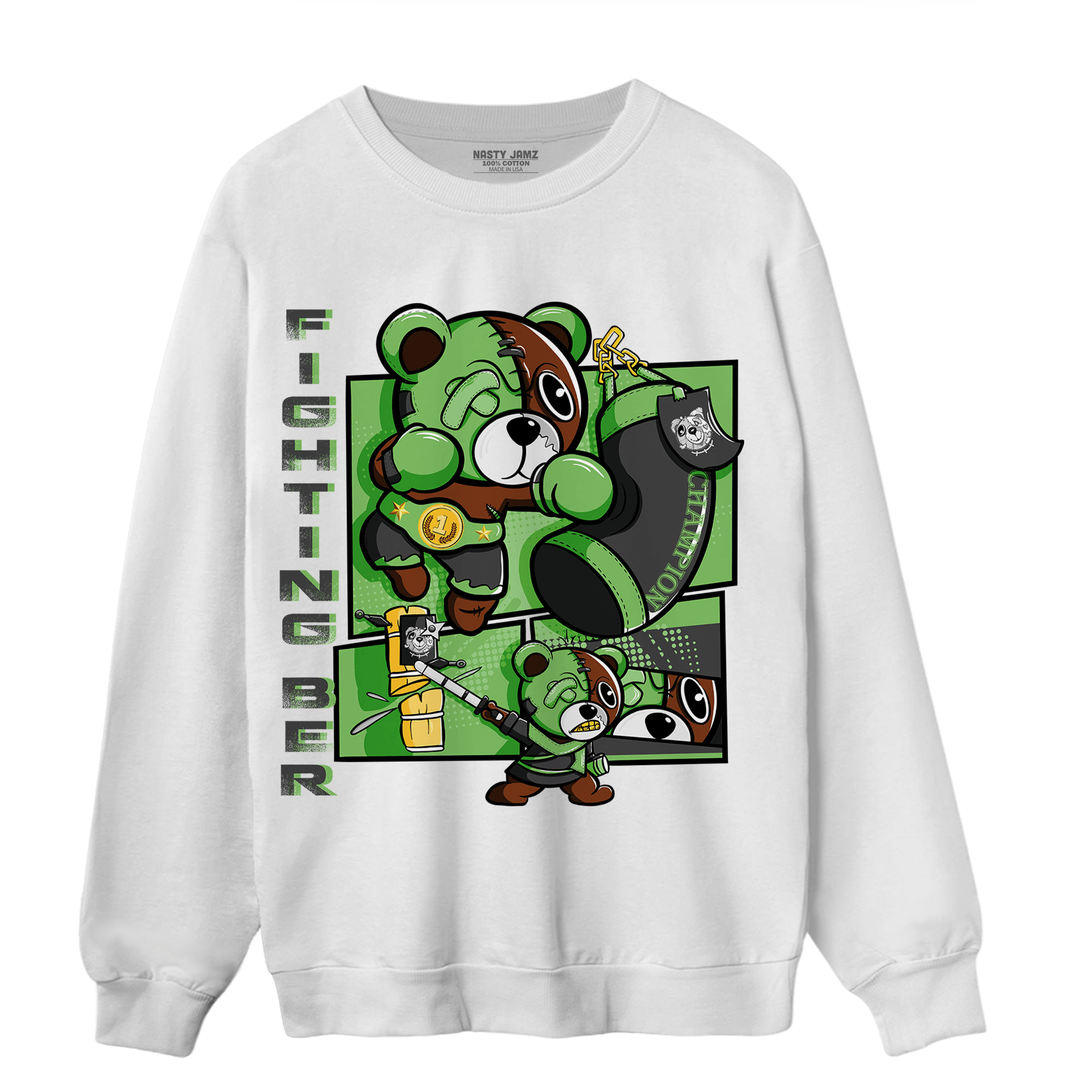 SB Dunk Buttercup Sweatshirt Match BER Fighting Boxing - NastyJamz