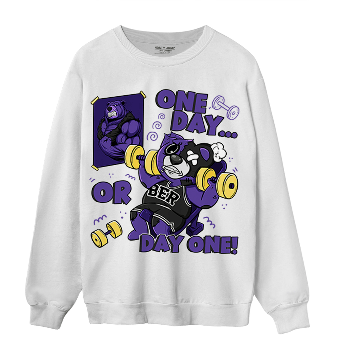 Field Purple 12s Sweatshirt Match BER Gymmer - NastyJamz