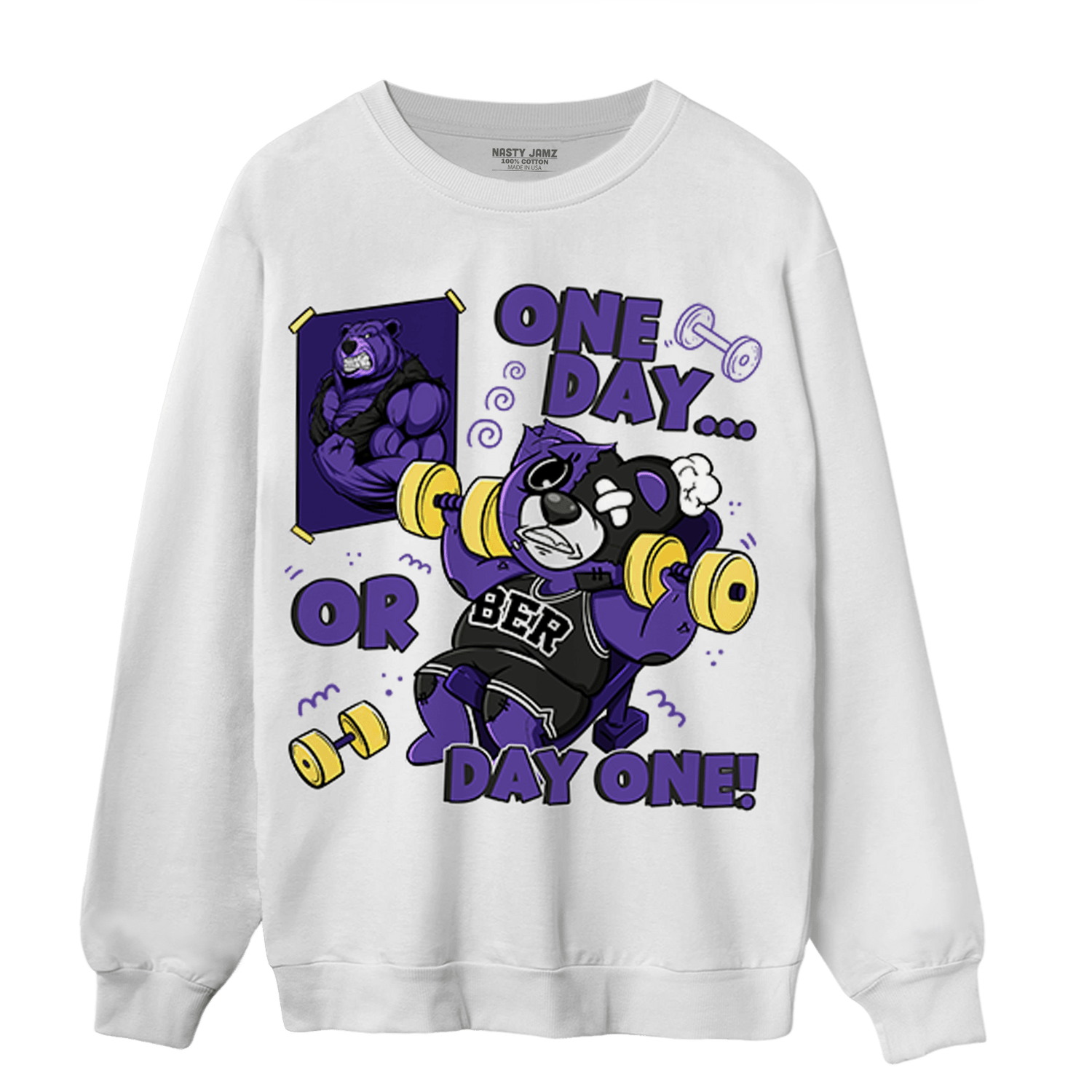 Field Purple 12s Sweatshirt Match BER Gymmer - NastyJamz