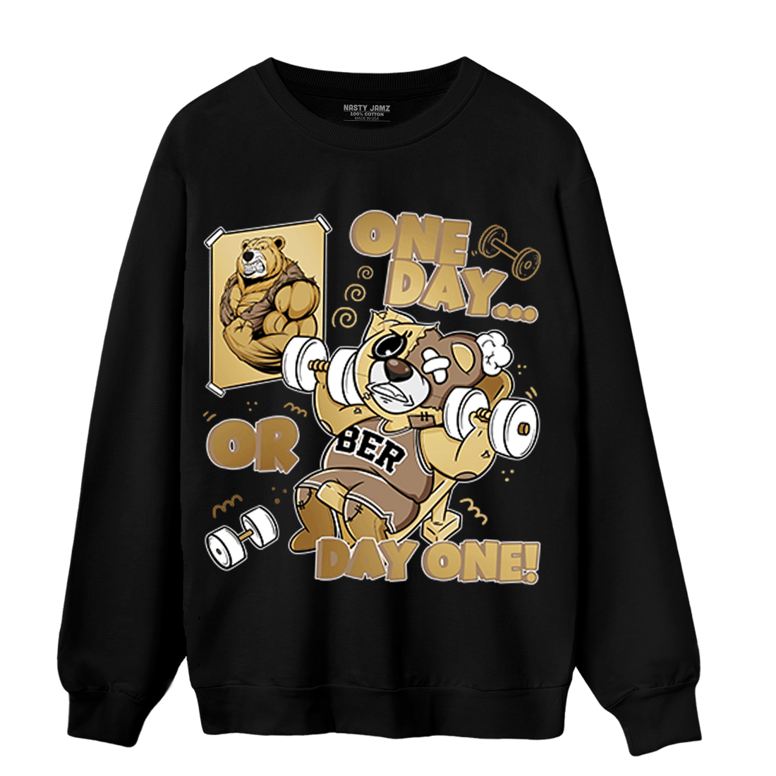High OG Metallic Gold 1s Sweatshirt Match BER Gymmer - NastyJamz