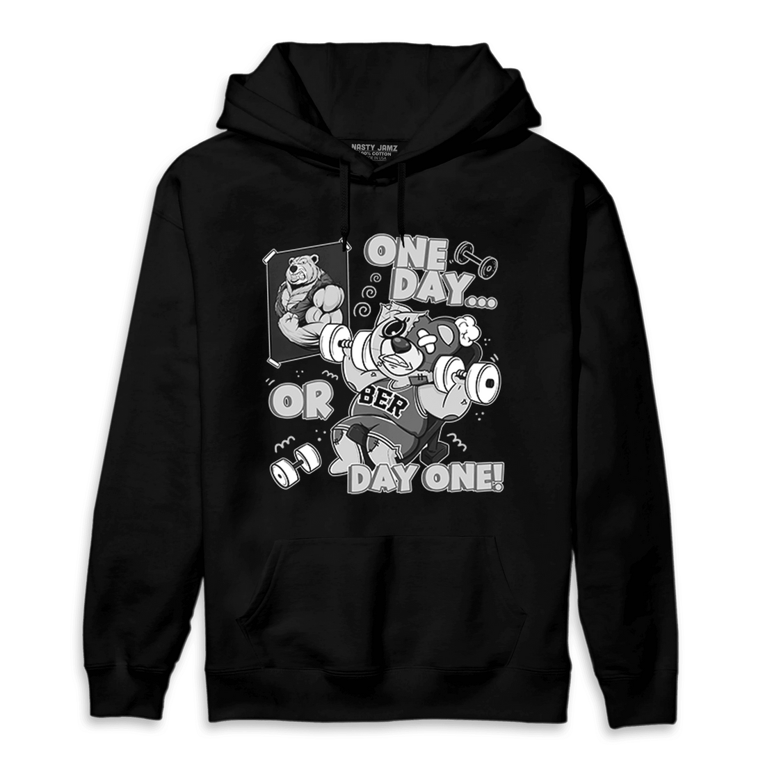 Retro High OG Black White 1s Hoodie Match BER Gymmer - NastyJamz