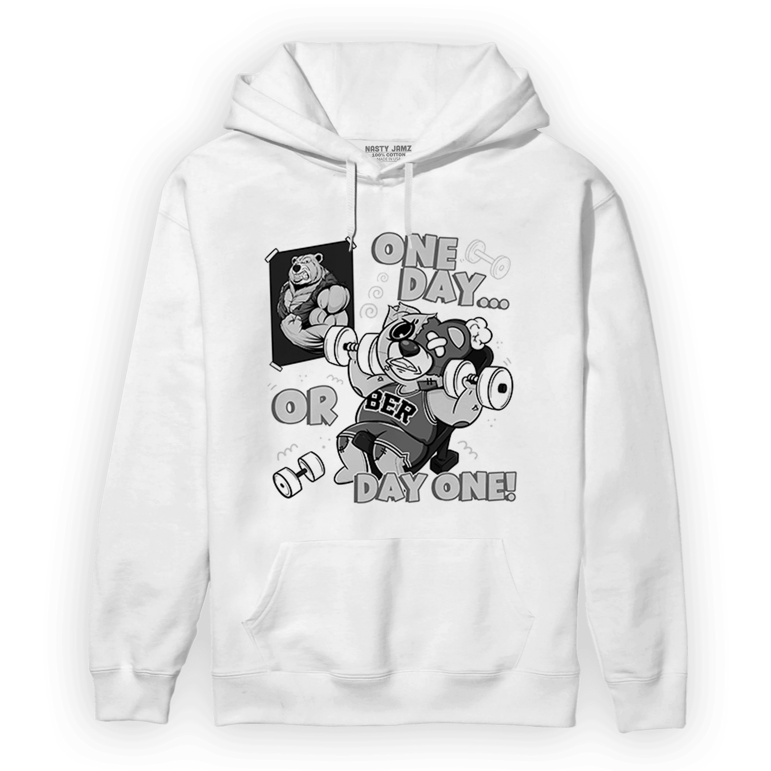 Retro High OG Black White 1s Hoodie Match BER Gymmer - NastyJamz