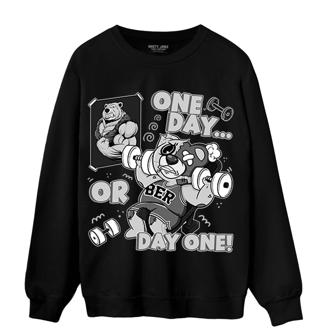Retro High OG Black White 1s Sweatshirt Match BER Gymmer - NastyJamz