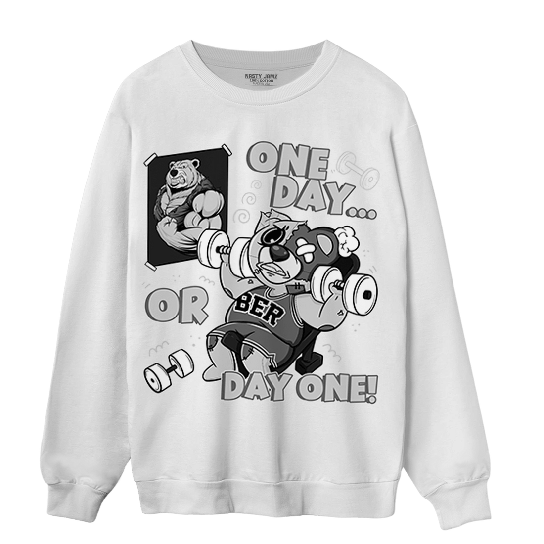 Retro High OG Black White 1s Sweatshirt Match BER Gymmer - NastyJamz