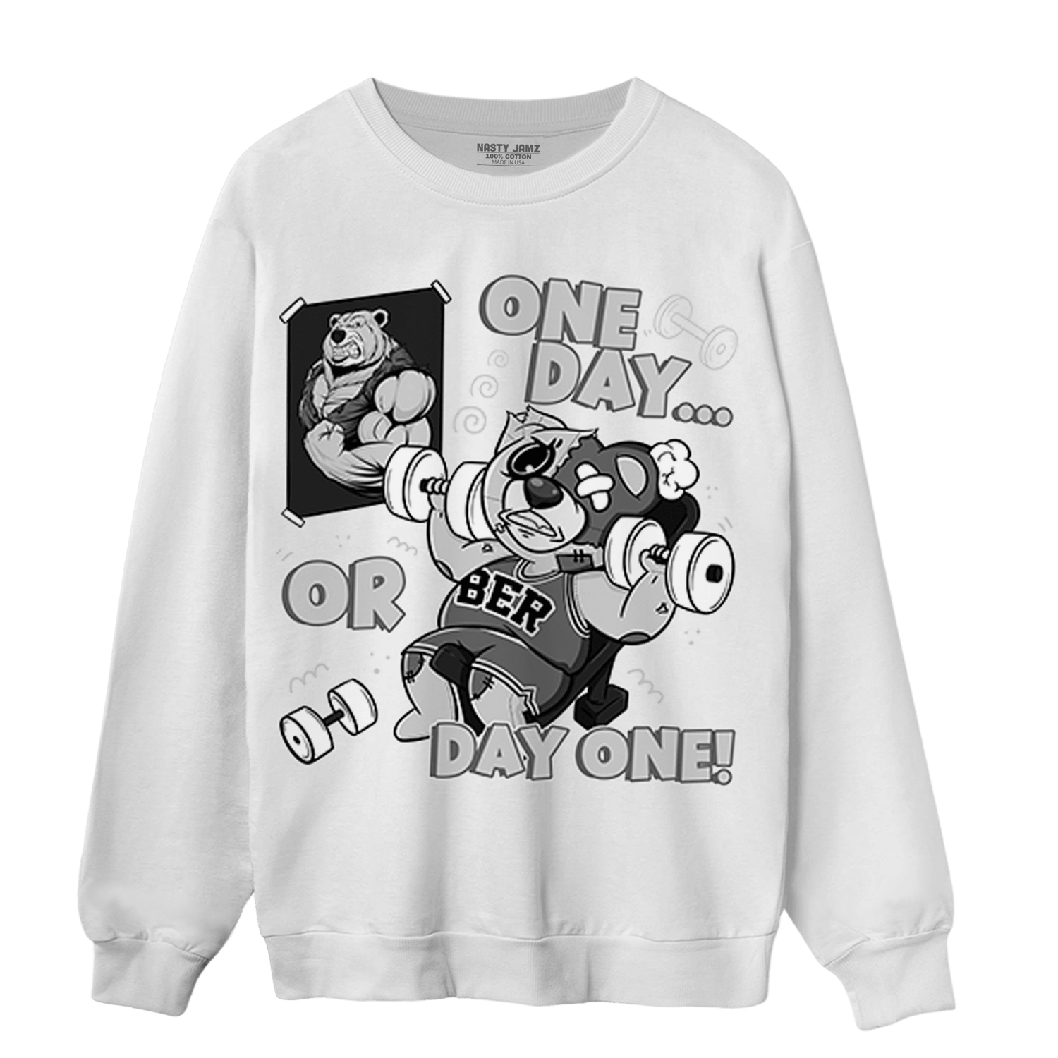 Retro High OG Black White 1s Sweatshirt Match BER Gymmer - NastyJamz