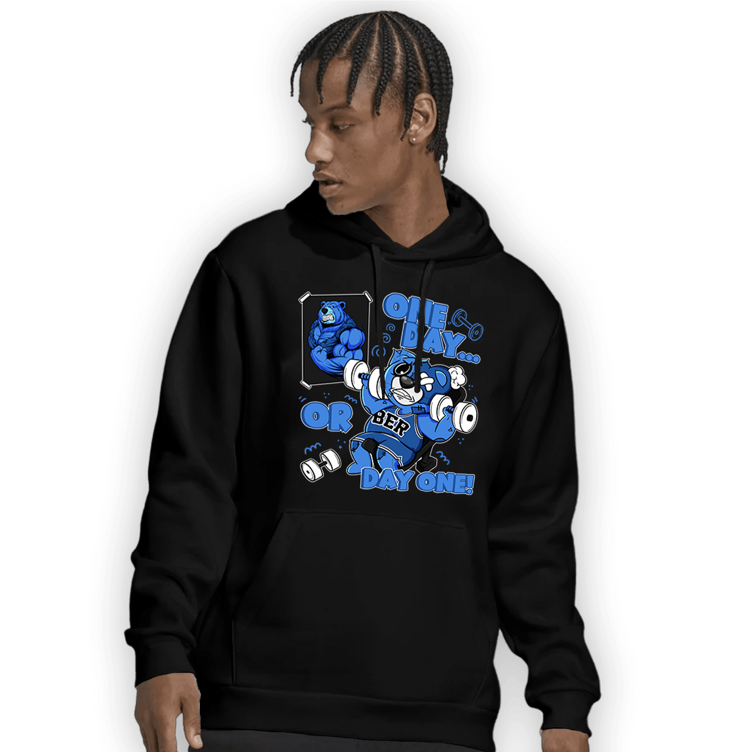 University Blue Toe 1s Hoodie Match BER Gymmer - NastyJamz
