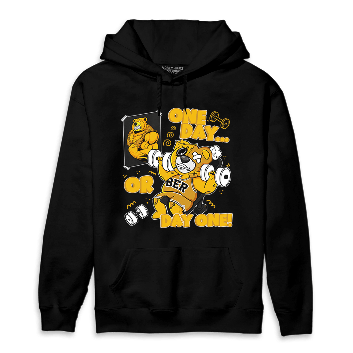 Yellow Ochre 1s Hoodie Match BER Gymmer - NastyJamz