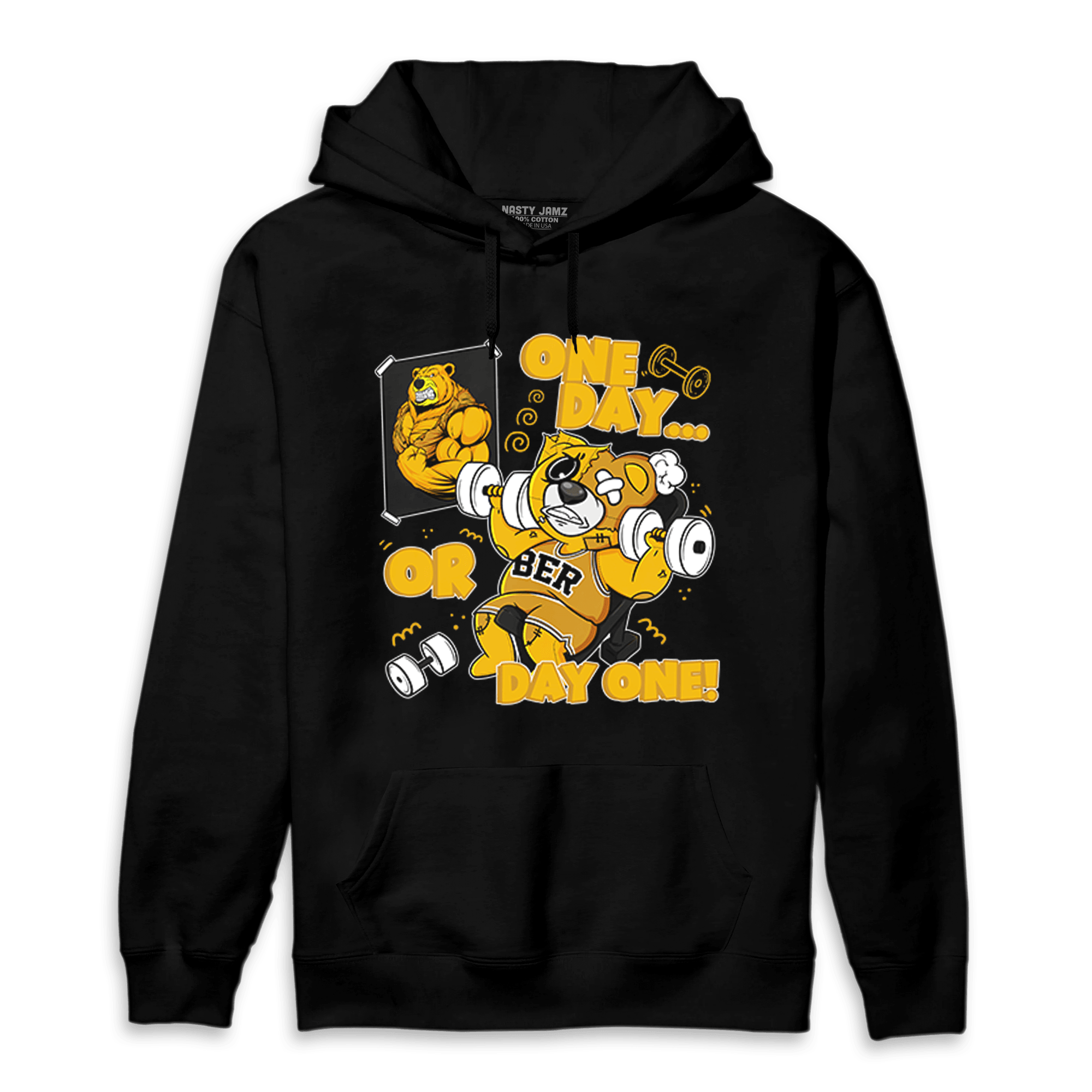 Yellow Ochre 1s Hoodie Match BER Gymmer - NastyJamz