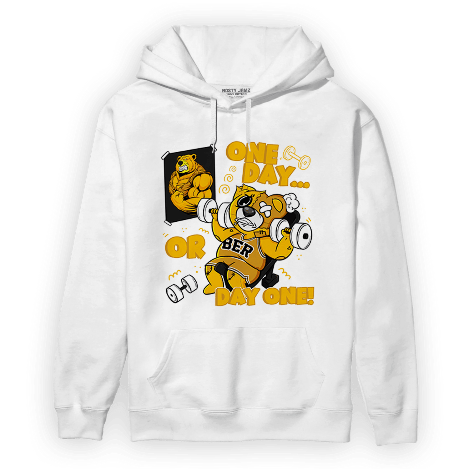 Yellow Ochre 1s Hoodie Match BER Gymmer - NastyJamz