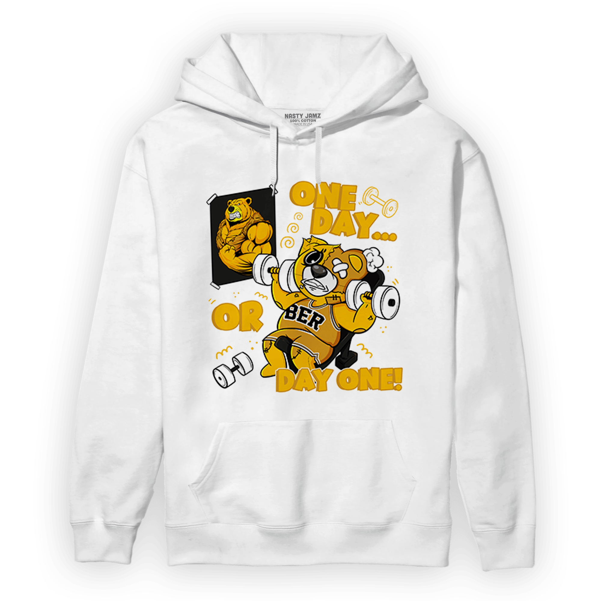 Yellow Ochre 1s Hoodie Match BER Gymmer - NastyJamz