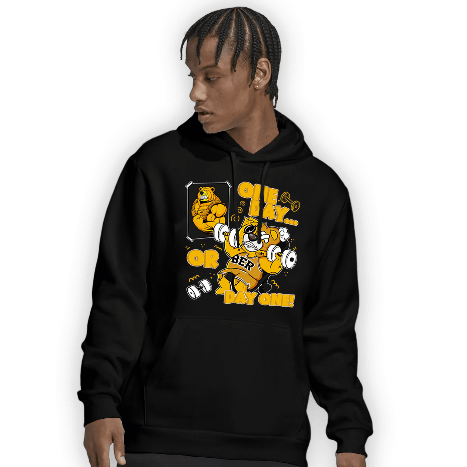 Yellow Ochre 1s Hoodie Match BER Gymmer - NastyJamz