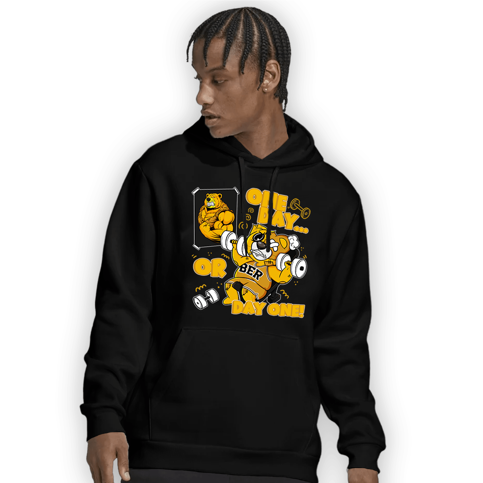 Yellow Ochre 1s Hoodie Match BER Gymmer - NastyJamz
