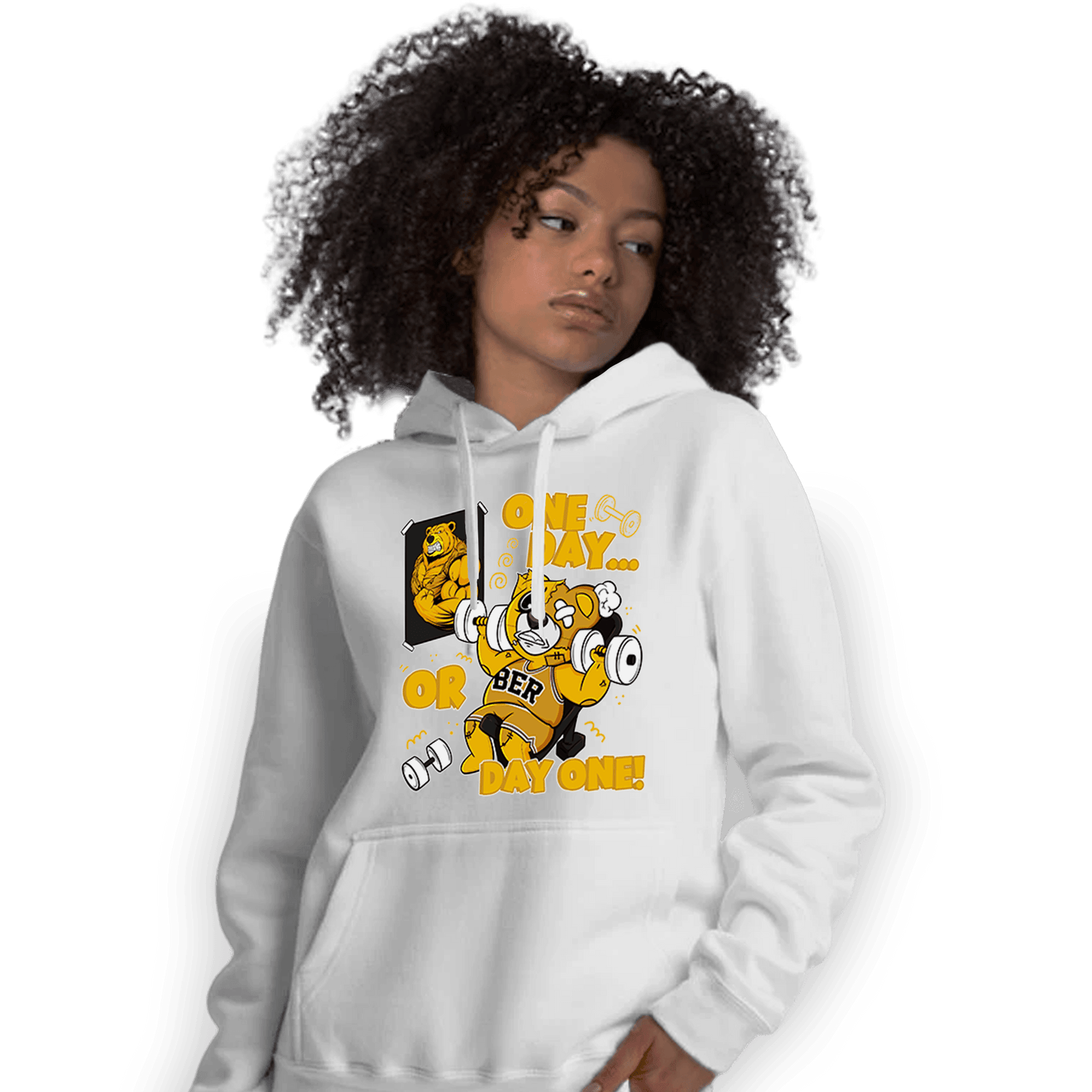 Yellow Ochre 1s Hoodie Match BER Gymmer - NastyJamz