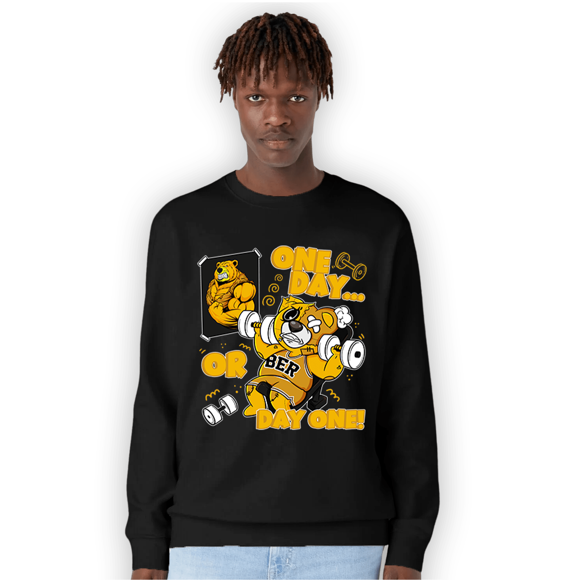 Yellow Ochre 1s Sweatshirt Match BER Gymmer - NastyJamz