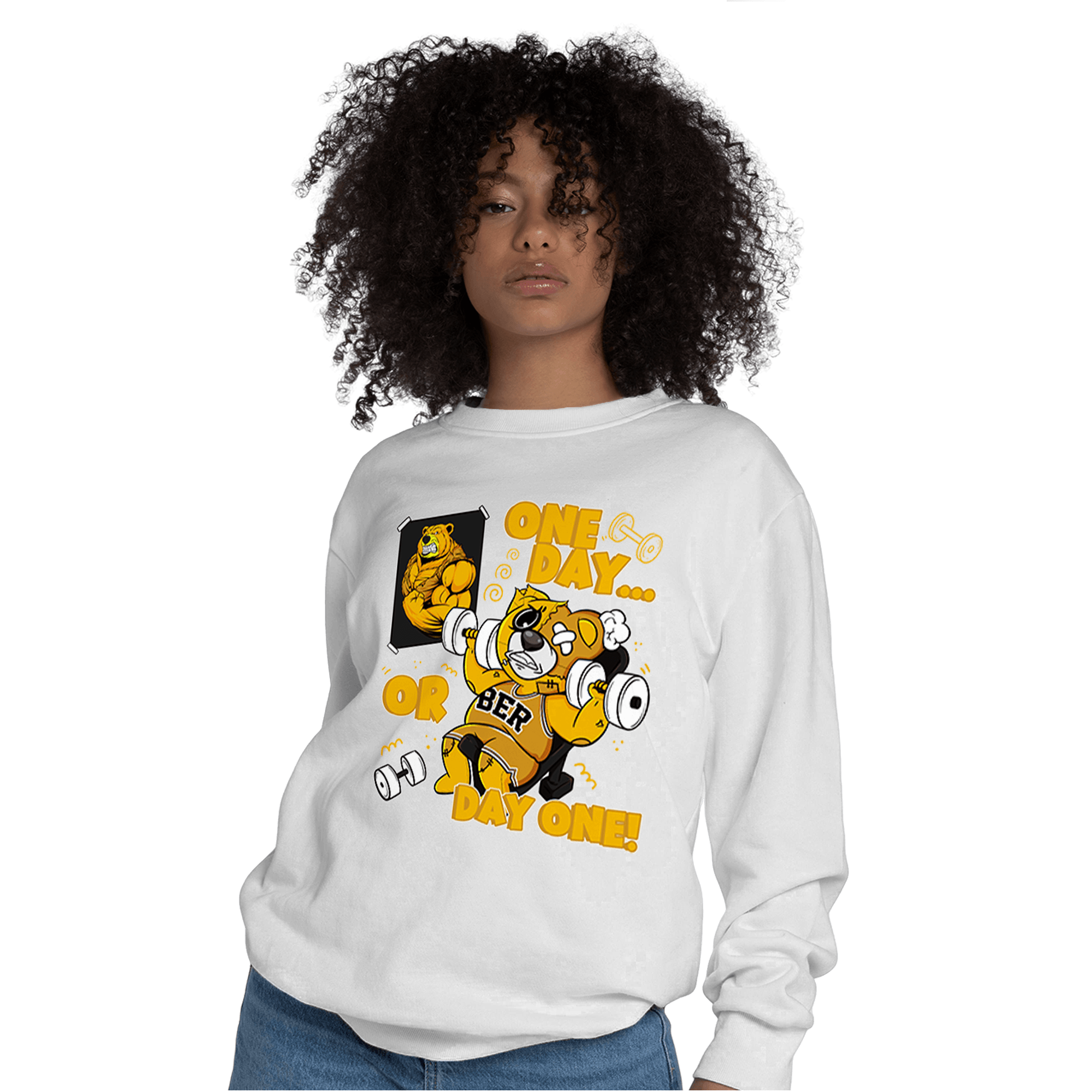 Yellow Ochre 1s Sweatshirt Match BER Gymmer - NastyJamz