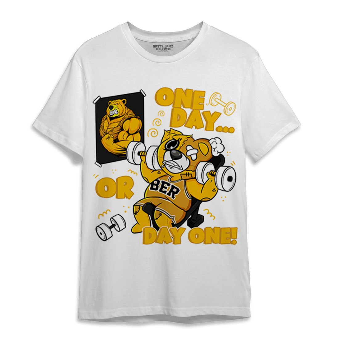 Yellow Ochre 1s T Shirt Match BER Gymmer - NastyJamz