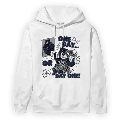 White Navy 3s Hoodie Match BER Gymmer - NastyJamz