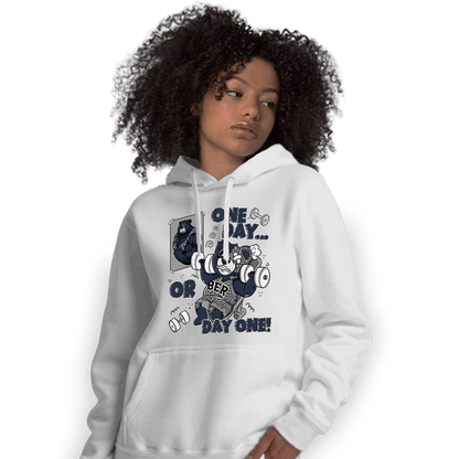 White Navy 3s Hoodie Match BER Gymmer - NastyJamz