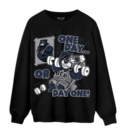 White Navy 3s Sweatshirt Match BER Gymmer - NastyJamz