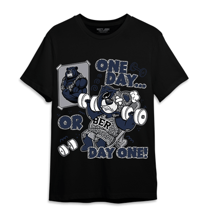 White Navy 3s T Shirt Match BER Gymmer - NastyJamz