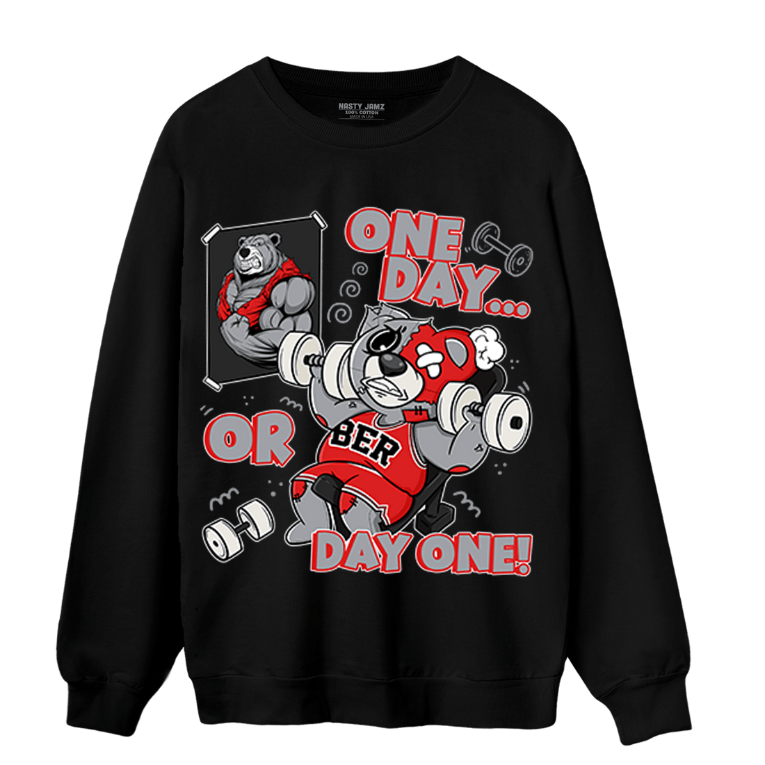 Bred Reimagined 4s Sweatshirt Match BER Gymmer - NastyJamz