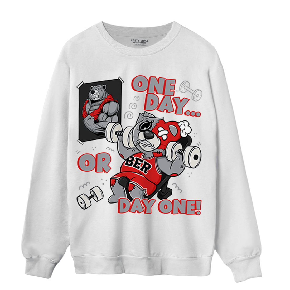 Bred Reimagined 4s Sweatshirt Match BER Gymmer - NastyJamz