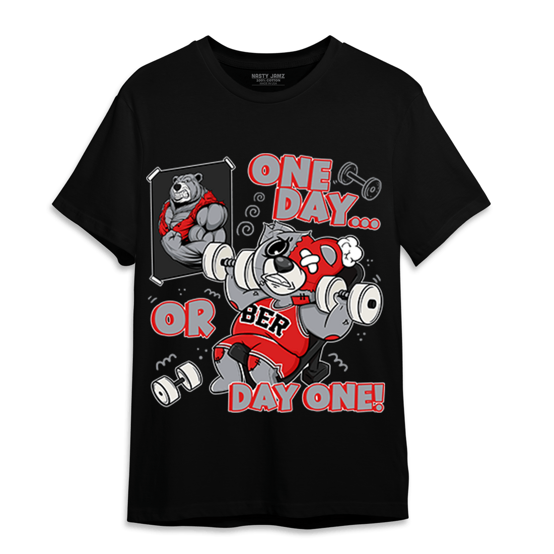 Bred Reimagined 4s T Shirt Match BER Gymmer - NastyJamz