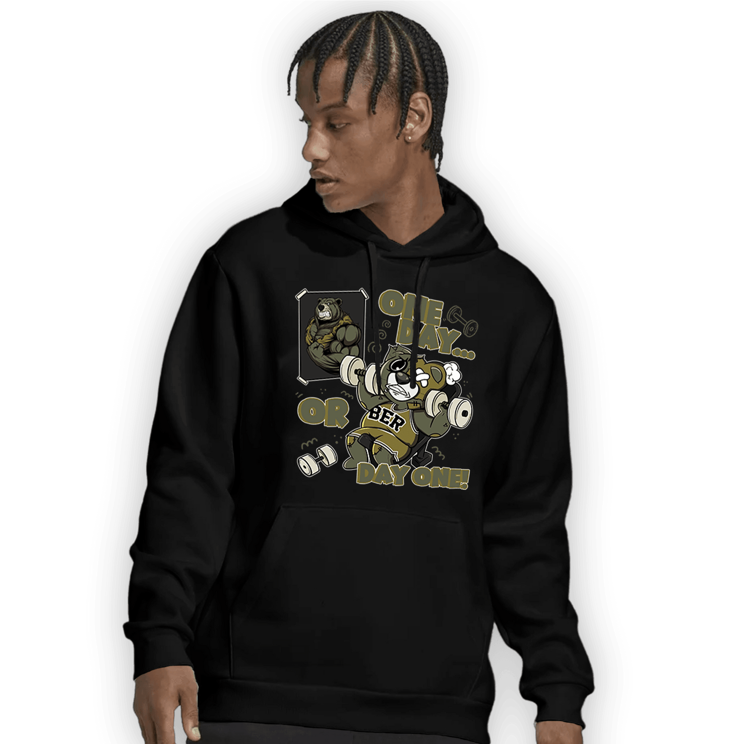 SE Craft Medium Olive 4s Hoodie Match BER Gymmer - NastyJamz