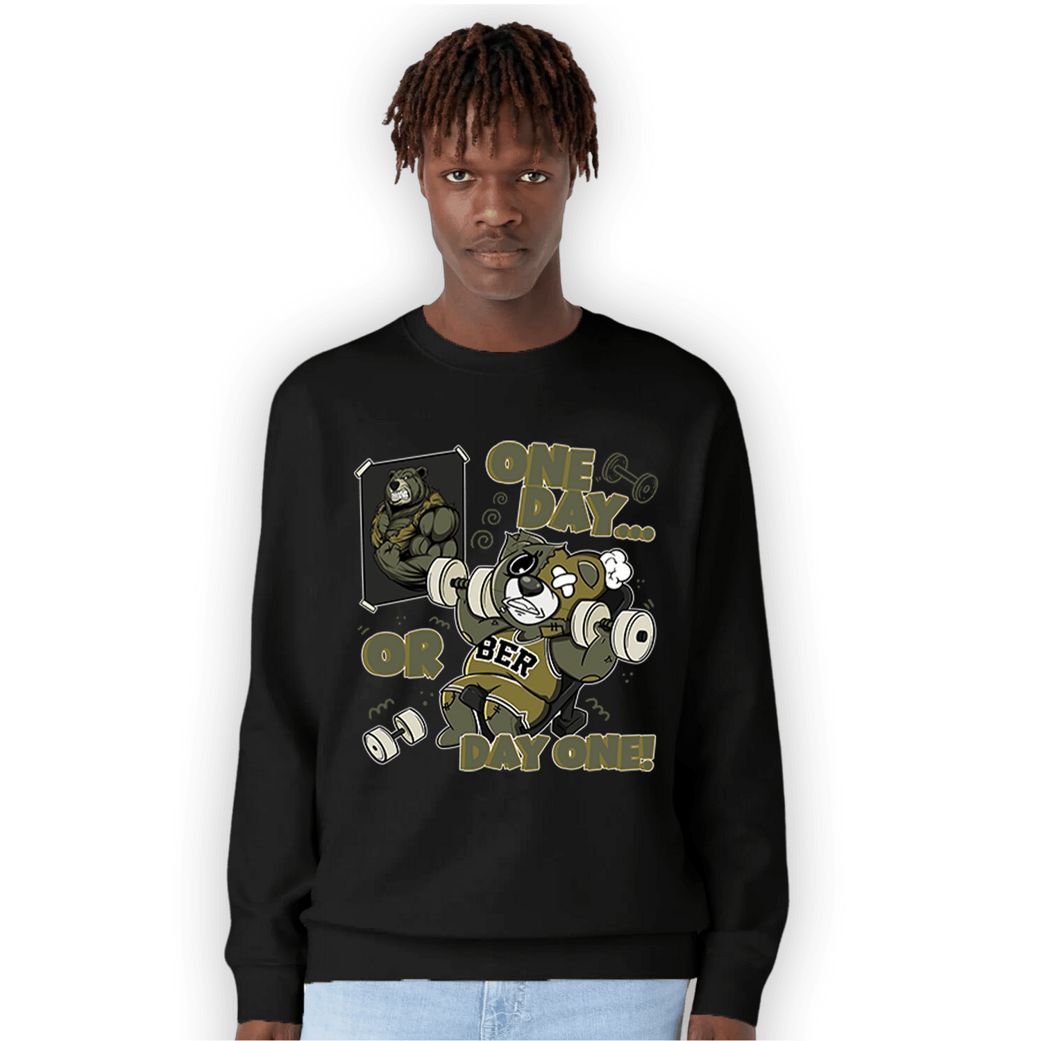SE Craft Medium Olive 4s Sweatshirt Match BER Gymmer - NastyJamz