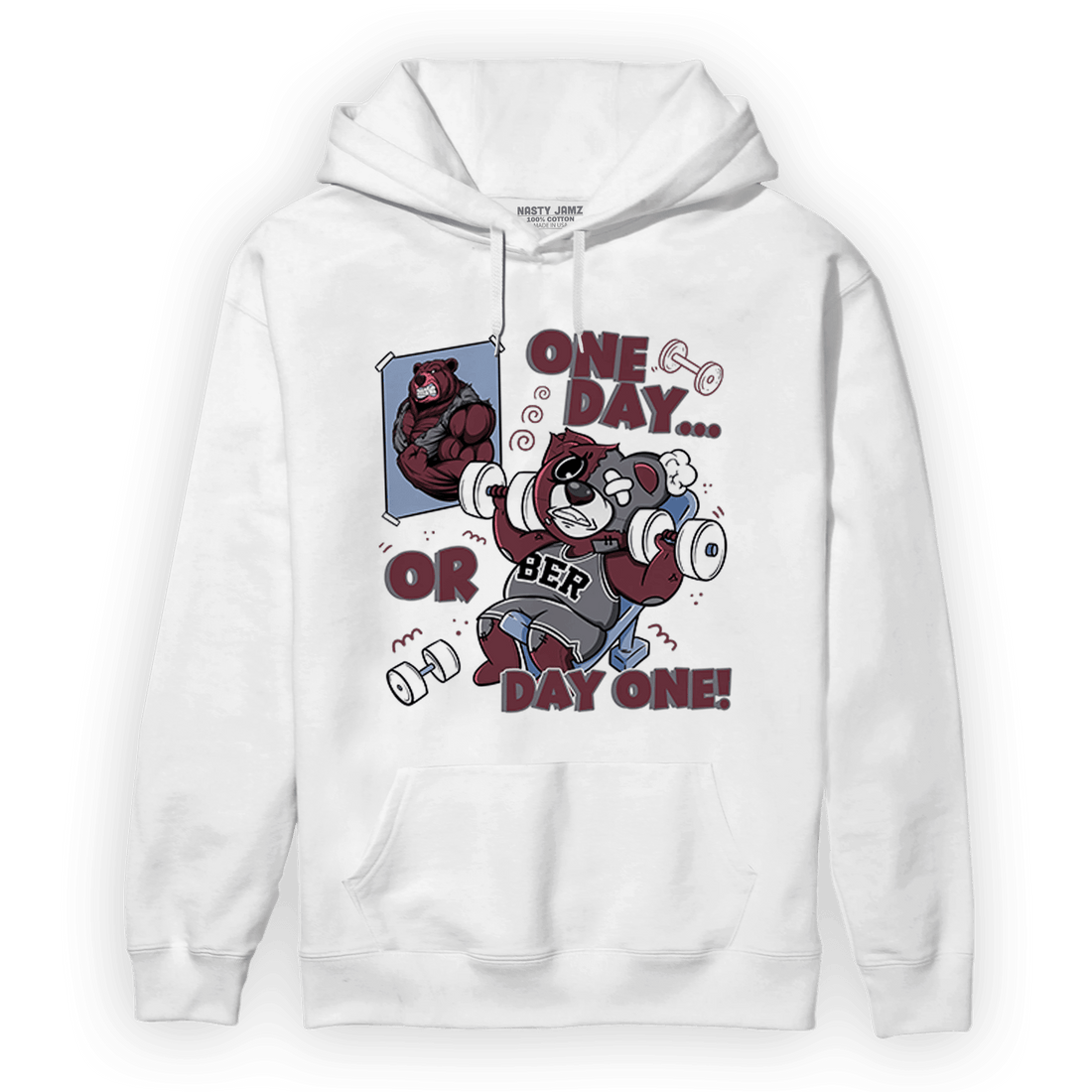 Burgundy 5s Hoodie Match BER Gymmer - NastyJamz