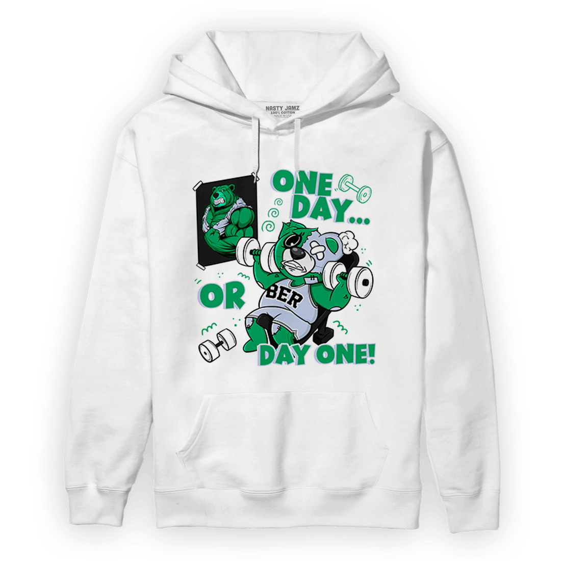 Lucky Green 5s Hoodie Match BER Gymmer - NastyJamz