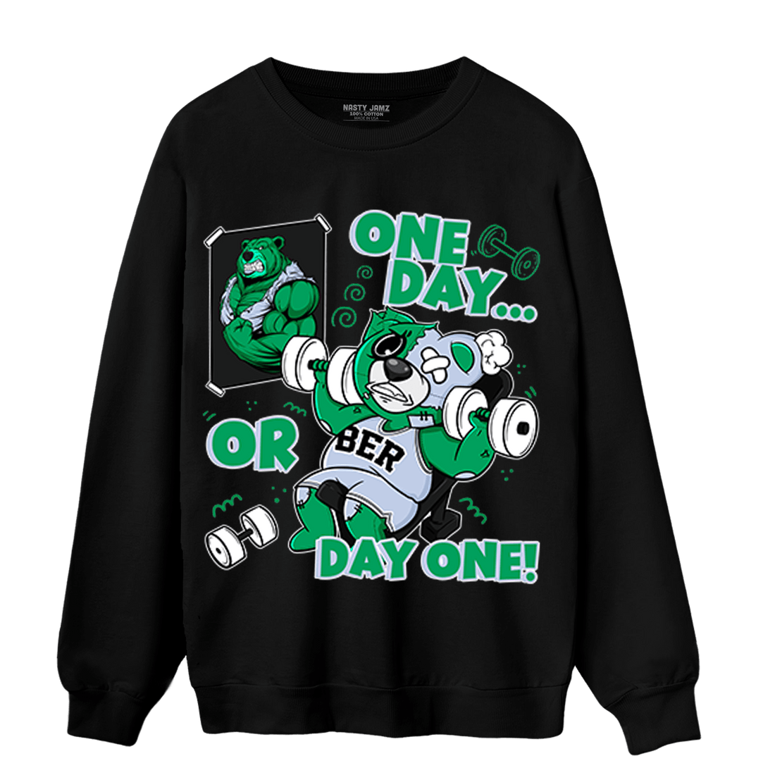 Lucky Green 5s Sweatshirt Match BER Gymmer - NastyJamz