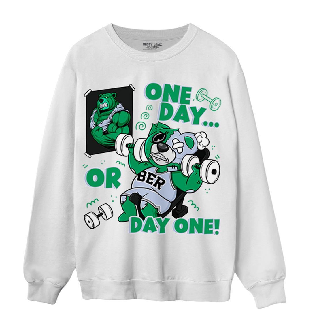 Lucky Green 5s Sweatshirt Match BER Gymmer - NastyJamz