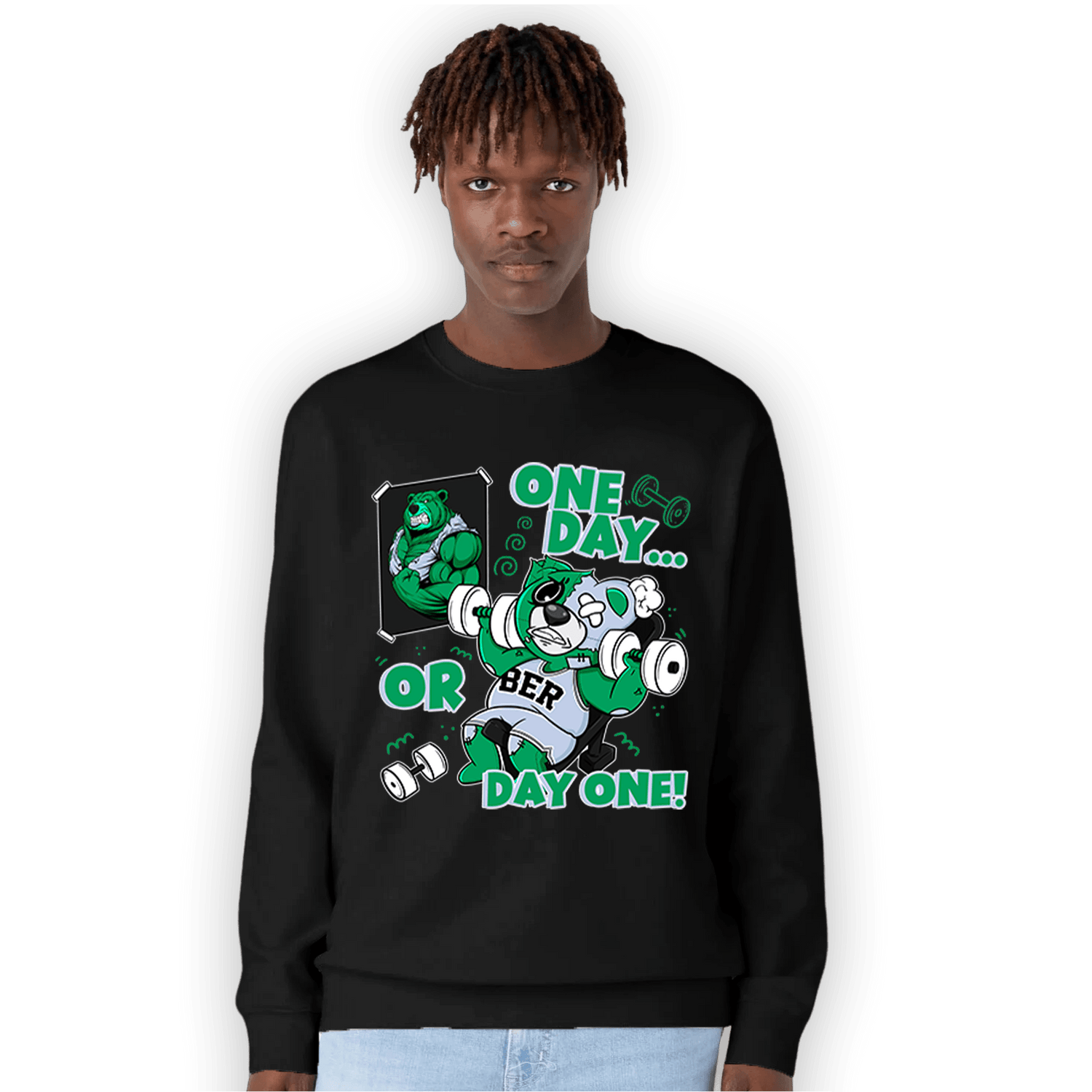 Lucky Green 5s Sweatshirt Match BER Gymmer - NastyJamz